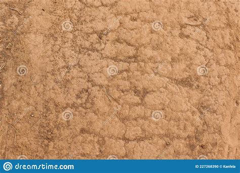 Dry Stony Soil Of Brown Color With Cracks Clay Nature Background