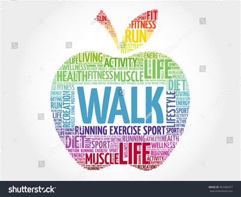 Generate live word clouds through your audience with a polling app. Walk Apple Word Cloud Health Concept Stock Vector ...