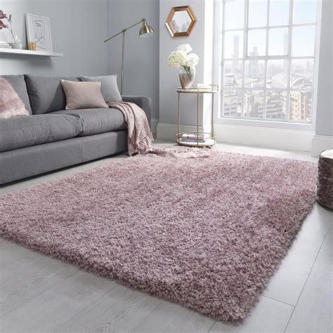 Cosy Gem Shaggy Runner Pink Living Room Decor Blush And Grey Living