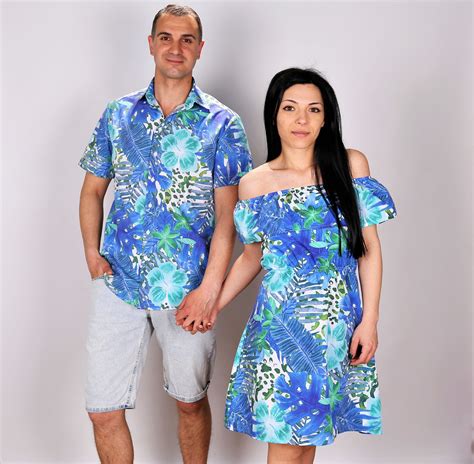 Couple Hawaiian Outfits Matching Couple Shirts Hawaiian Etsy