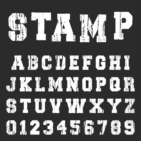 Premium Vector Vintage Textured Alphabet Font Template