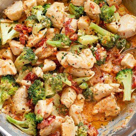 Add the onions halfway through and cook until softened. 15-Minute Broccoli Chicken Recipe in Cream Cheese Sundried ...