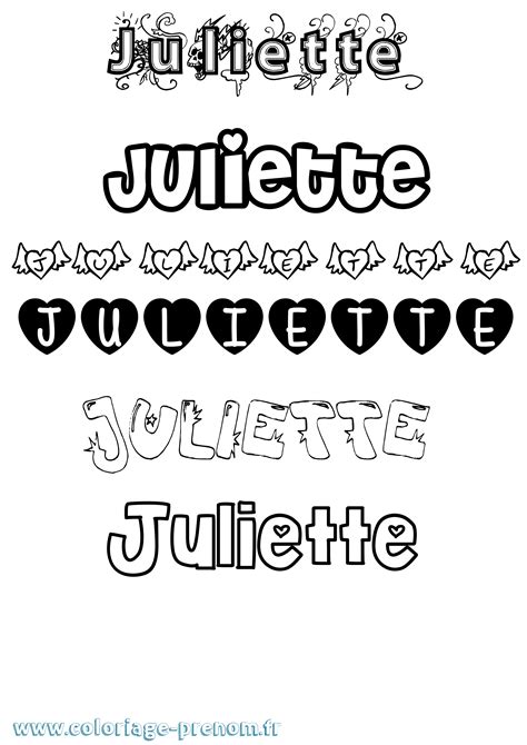 Coloriage Du Prénom Juliette à Imprimer Ou Télécharger Facilement