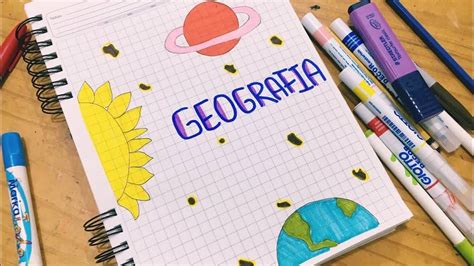 Portadas De Geografía Fáciles Para Imprimir Secundaria Marketing