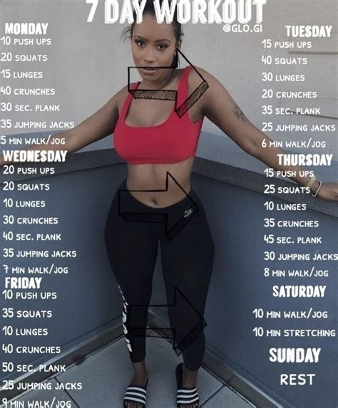 5 Day Black Women Workout Routine For Burn Fat Fast Fitness And