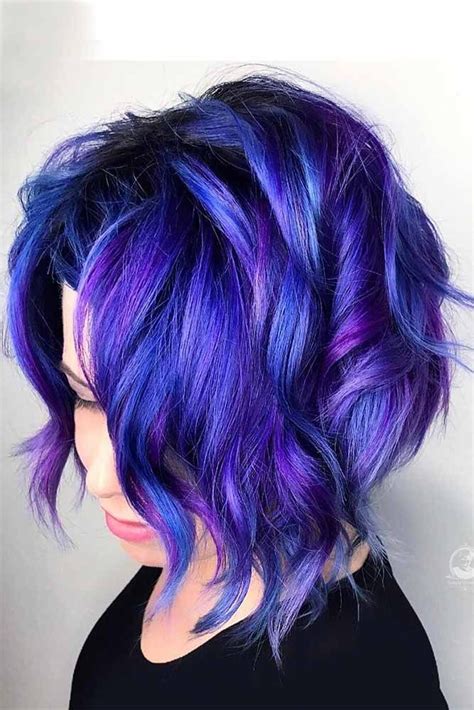 50 Cosmic Dark Purple Hair Hues For The New Image Blue
