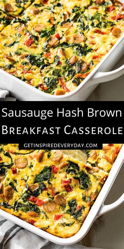 Sausage Hash Brown Breakfast Casserole Get Inspired Everyday