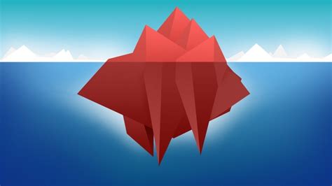 Red Minimal Iceberg Hd Wallpaper Wallpaperfx