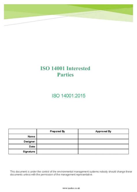 Iso 14001 Interested Parties Isodoc Group