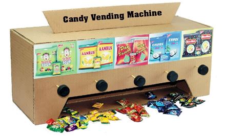 How To Make Candy Vending Machine With Cardboard Diy Candy Dispenser