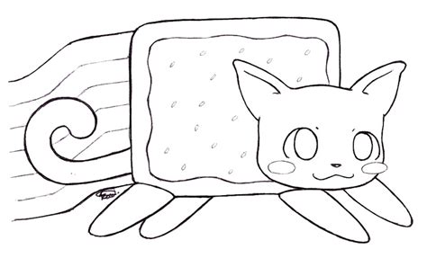Cute Nyan Cat Coloring Page