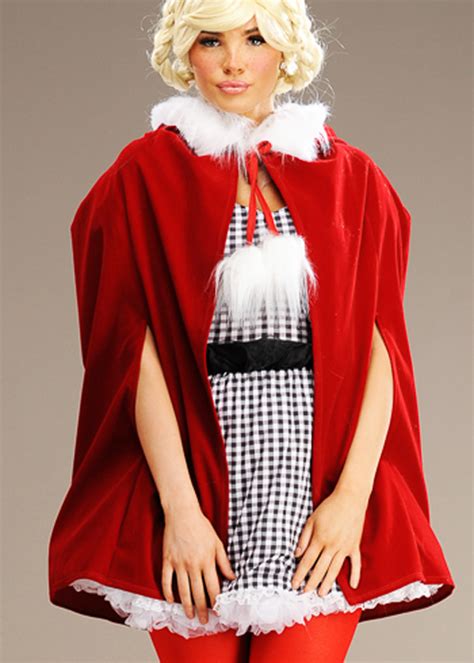 Adult The Grinch Style Deluxe Cindy Lou Who Red Cape