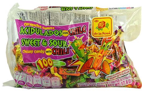 Paleta Acidulada Con Chile By De La Rosa 50 Pk Buy At My Mexican Candy