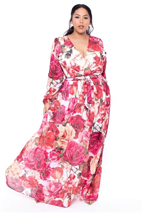 Plus Size Floral Sheer Maxi Dress Rose Pink In Sheer Maxi