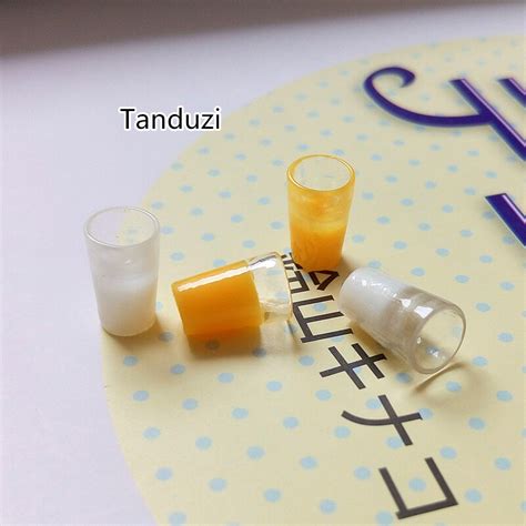 Buy Tanduzi 4pcs 1 12 Miniature Food Mango Juice Cup Miniature Milk Cup
