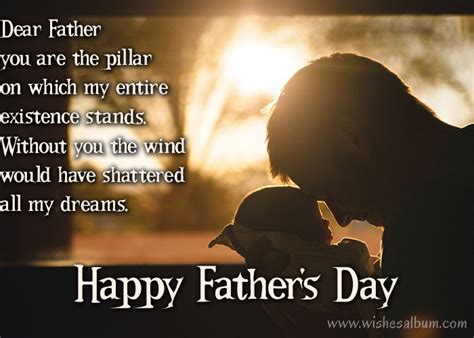 The quote is very meaningful and can melt your husband's heart. 50 Father's Day Wishes to Amazing Dads ~ WishesAlbum.com