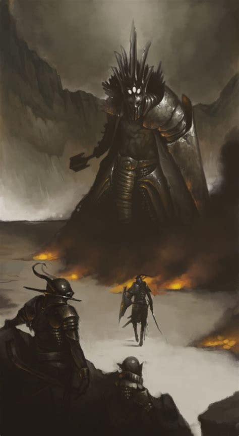 Morgoth And Fingolfin 2 By Mentosik8 Tolkien Hobbit Artwork