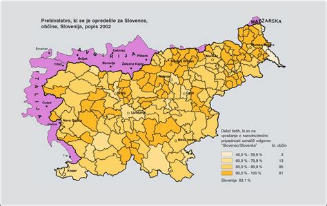 Slovensko Prebivalstvo 2002 Language Map Map Slovenia