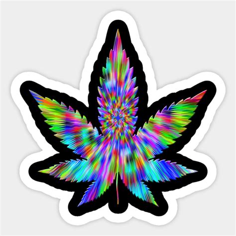Trippy Weed Weed Sticker Teepublic