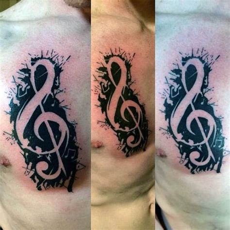 Like a lot of people who enjoy music rarely stop enjoying it, musical tattoos make a timeless choice for them. 80 Treble Clef Tattoo Designs For Men - Musical Ink Ideas