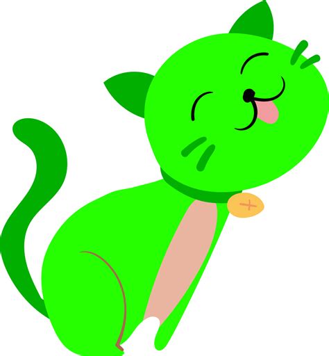 Free Funny Green Cat 18869408 Png With Transparent Background