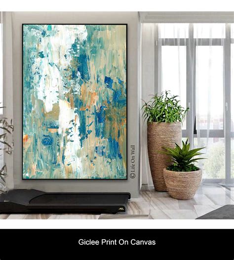 Abstract Painting Print On Canvas Large Abstract Art Giclee Etsy