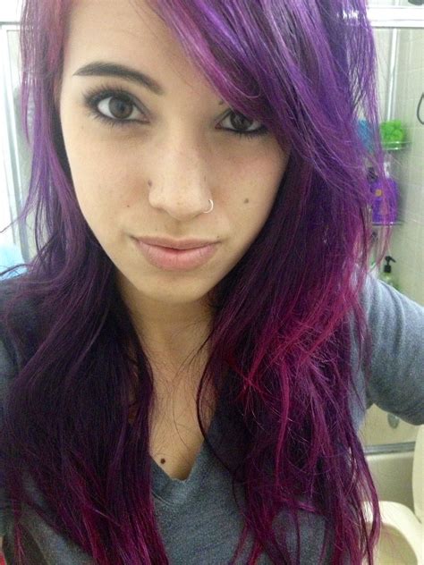 If you have dark hair and the purple hair color you want requires you to lighten your hair, you will need to bleach your hair to lighten it enough so that the color will actually take. Manic Panic Ultra Violet/Hot Hot Pink Bleached roots ...
