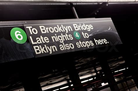 Public New York City Subway Sign Stock Image Colourbox