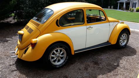 1974 Two Tone Yellow Vw Beetle
