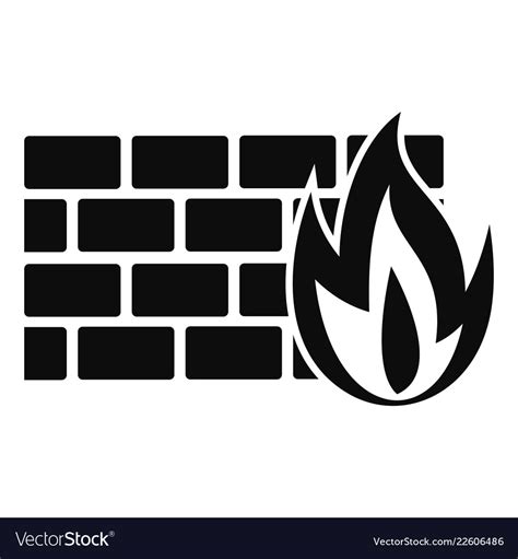 Firewall Icon Simple Style Royalty Free Vector Image