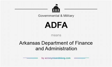 Adfa Arkansas Department Of Finance And Administration In Government