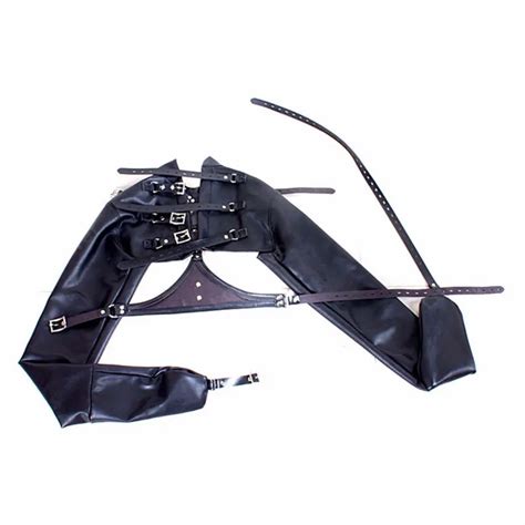 Pu Leather Bondage Open Chest Neck Body Harness Fetish Restraint Straps Belt Sex Games Hand