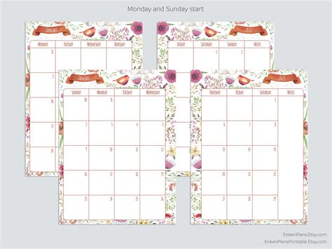 2022 Classic Happy Planner Monthly Printable Pages 2022 Etsy