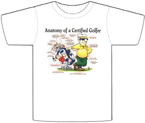 Anatomy Of A Certified Golfer T Shirt Cool Tees Funny T Shirts