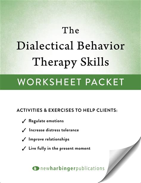 The Dialectical Behavior Therapy Skills Worksheet Packet New