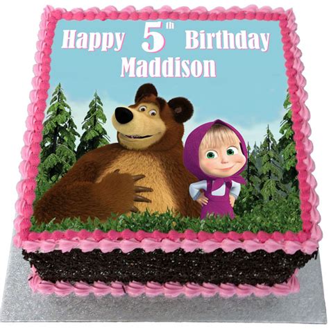 Masha And Bear Birthday Cake Flecks Cakes