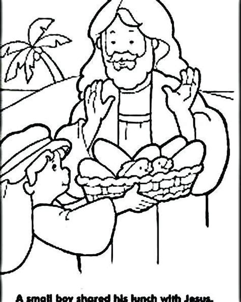 Jesus Feeds 5000 Coloring Page Printable Life Is Very Tough Quotes