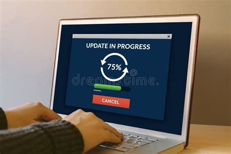 Update Concept On Modern Laptop Computer Screen Stock Photo Image Of