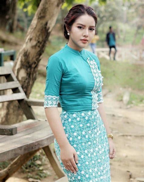 May Sue Maung In Beautiful Myanmar Dress Photos Collection 1 Artofit