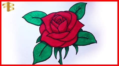 How To Draw A Rose For Beginners 🌹 Rose Drawing For Kids Beautiful