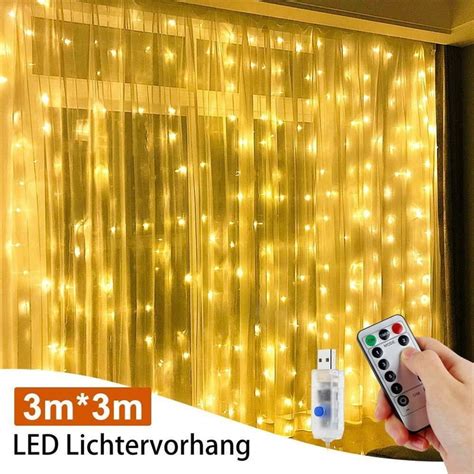 98ft X 98ft 300 Led Curtain Fairy Lights Party Wedding Usb String