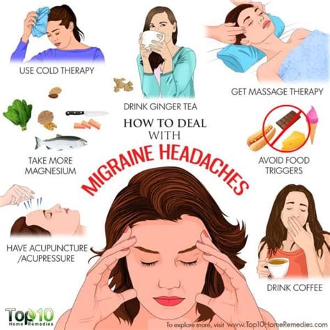 How To Deal With Migraine Headaches Top 10 Home Remedies Migraines Remedies Natural