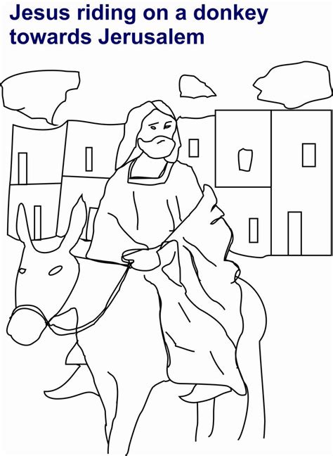 10 Jesus Riding On A Donkey Coloring Page Top Free Coloring Pages For