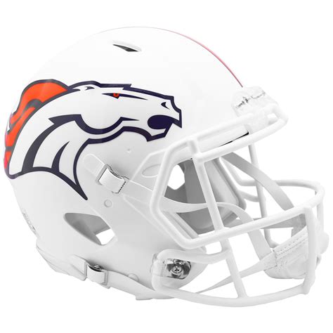 Denver Broncos Riddell Flat White Alternate Revolution Speed Authentic
