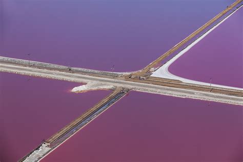 Purple Views Of The San Francisco Bay Salt Ponds By Julieanne Kost