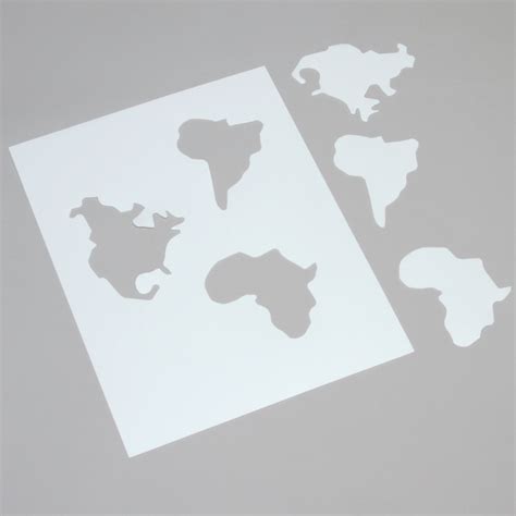 Printable Continent Stencils