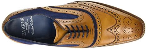 Barker Mens Mcclean Cedar Calf Leather Shoes 85 Uk Frenzystyle