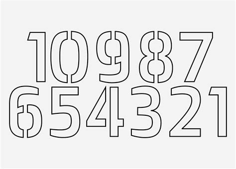 Printable Stencil Numbers Brennan