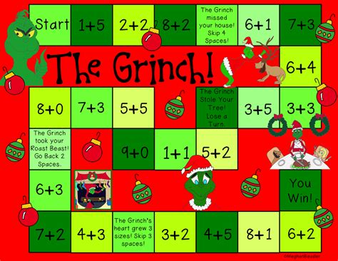 These board games incorporate math in unique and fun ways! The Creative Colorful Classroom: Grinch Day Plans!