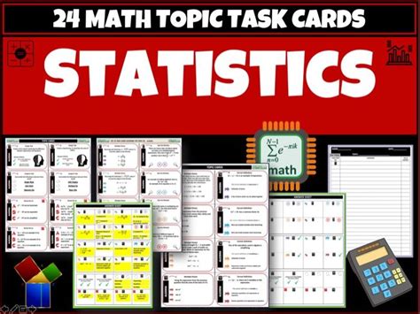 Statistics Maths Task Cards Teaching Resources